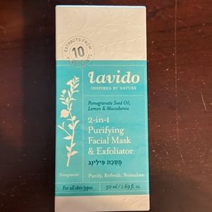 lavido 2 in 1 purifying facial mask and exfoliater